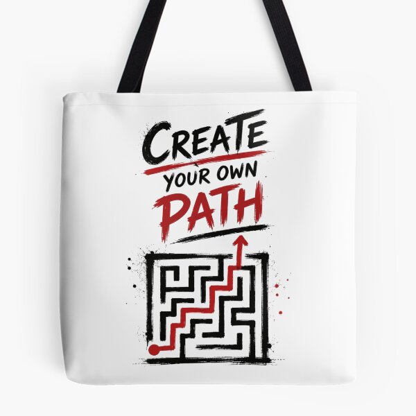 Item preview, Create Your Own Path | Minimalist Motivational Typography | Modern Maze Wall Art | Inspirational Quote Design designed and sold by  Mirai_Art  ⭐⭐⭐⭐.