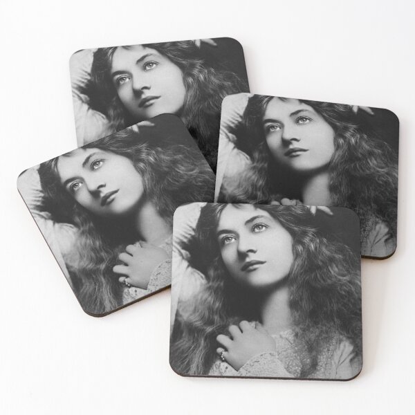 Item preview, 1900 Broadway and Hollywood actress Maude Fealy fine art black and white vintage female scarlet portrait photograph designed and sold by Astrid Arkhangelsky.