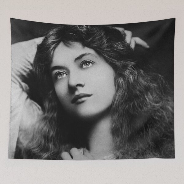 Item preview, 1900 Broadway and Hollywood actress Maude Fealy fine art black and white vintage female scarlet portrait photograph designed and sold by Astrid Arkhangelsky.