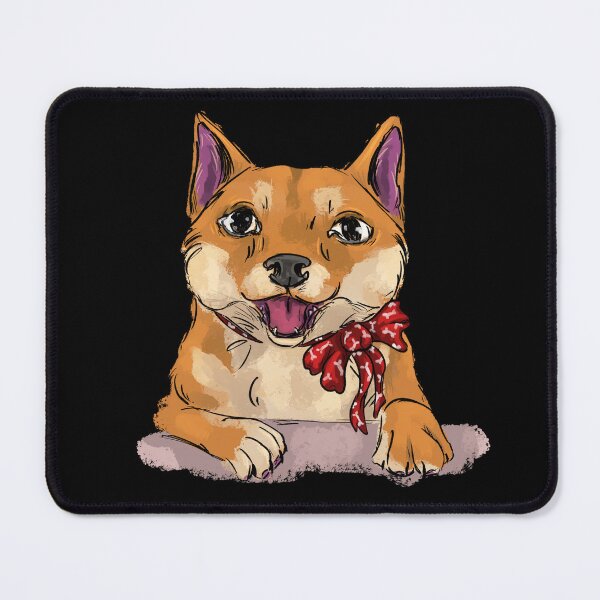 Item preview, Happy Shiba Inu with Red Bow designed and sold by Antiope33.