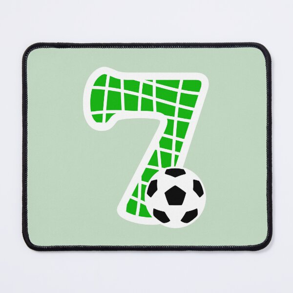 Item preview, Football Number 7 Green Seven No #7 designed and sold by Jeallan Designs.