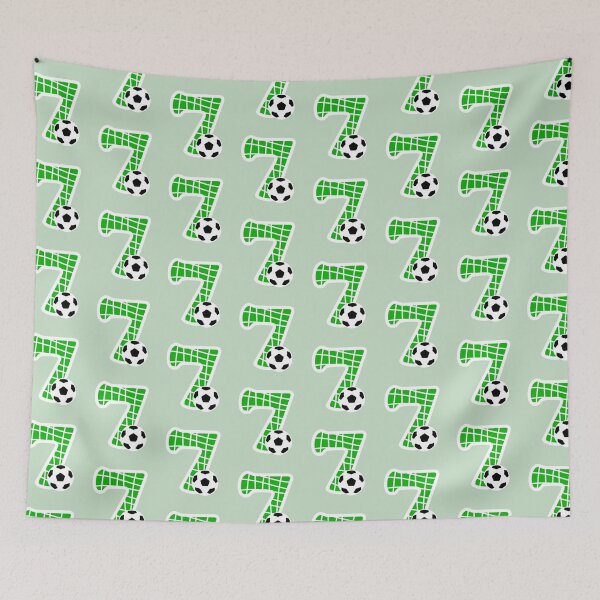 Item preview, Football Number 7 Green Seven No #7 designed and sold by Jeallan Designs.