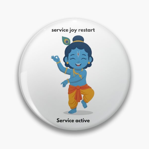 Item preview, service joy restart | Linux Developer Sticker | Terminal Tech Humor designed and sold by BhaktiByte.