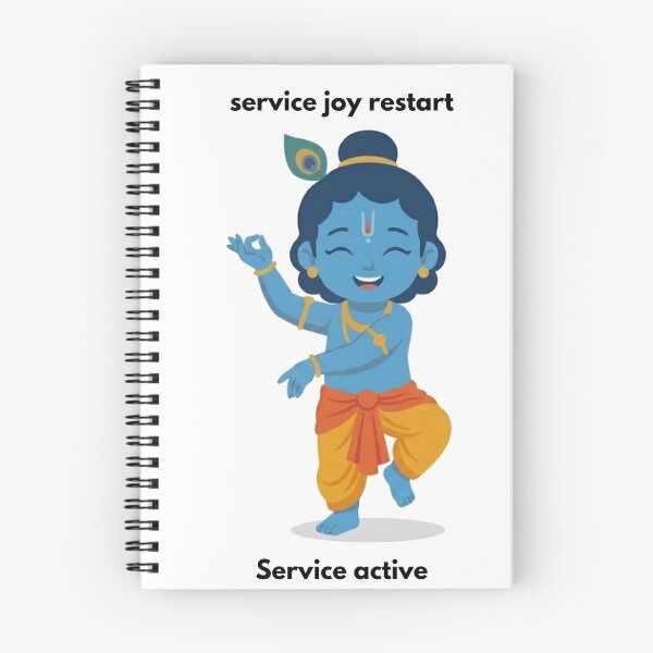 Item preview, service joy restart | Linux Developer Sticker | Terminal Tech Humor designed and sold by BhaktiByte.