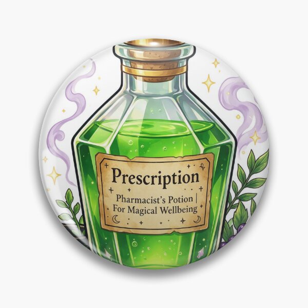 Item preview, Pharmacist potion bottle labeled "Prescription" designed and sold by DVerse Studio.