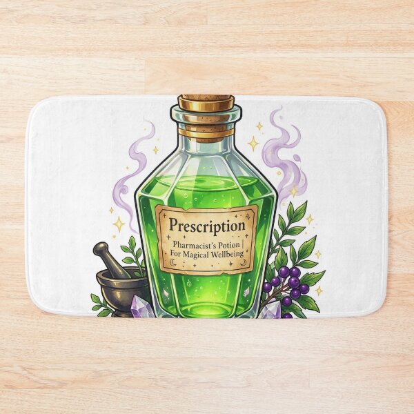 Item preview, Pharmacist potion bottle labeled "Prescription" designed and sold by DVerse Studio.
