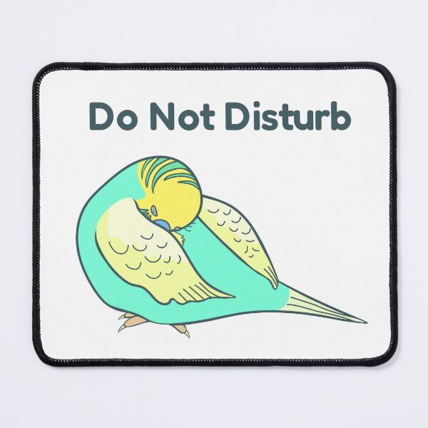 Item preview, Sleeping Budgie Parakeet Do Not Disturb Bird Illustration designed and sold by OrPolly.