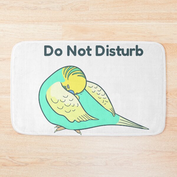 Item preview, Sleeping Budgie Parakeet Do Not Disturb Bird Illustration designed and sold by OrPolly.