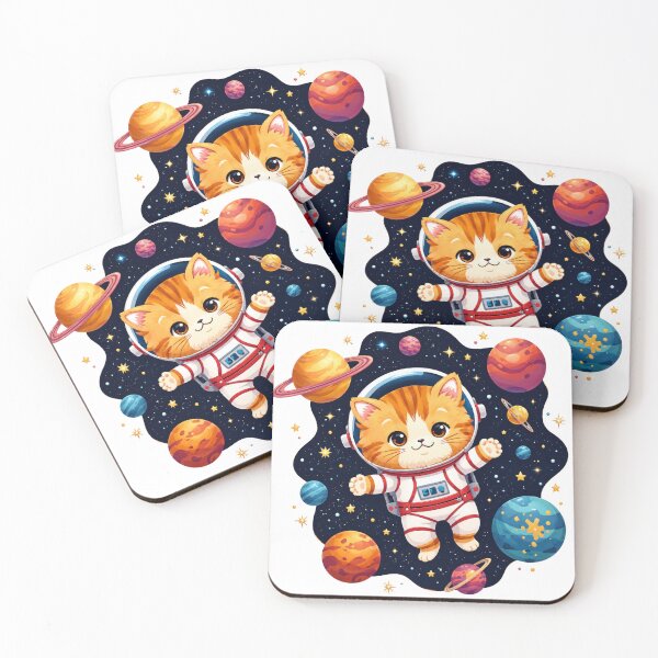 Item preview, Cute Space Cat Astronaut | Kawaii Cosmic Kitty Illustration designed and sold by Wonza22yara.
