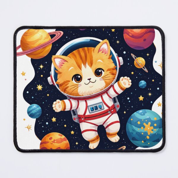 Item preview, Cute Space Cat Astronaut | Kawaii Cosmic Kitty Illustration designed and sold by Wonza22yara.