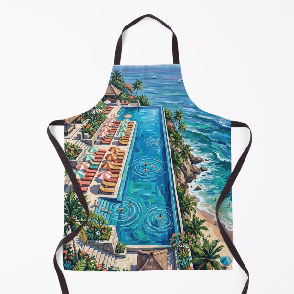 Item preview, Paradise Cliffside Pool and Palms designed and sold by rebekawood.