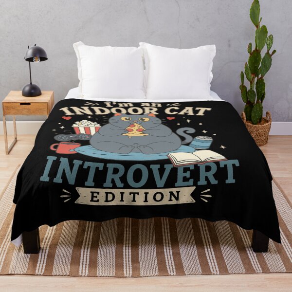 Item preview, Funny Indoor Cat Introvert Edition for Cat Lovers designed and sold by mraihan.