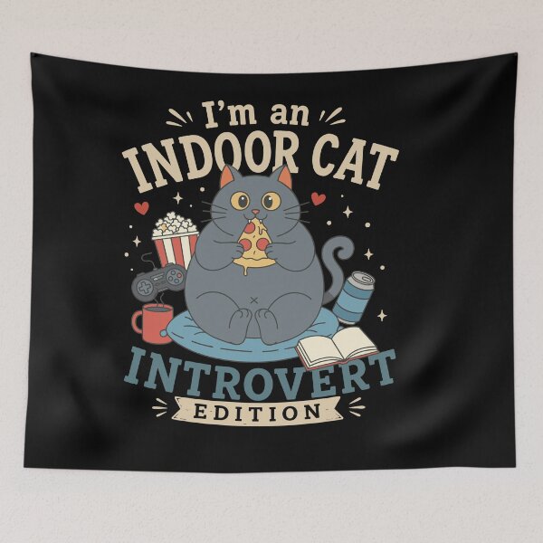 Item preview, Funny Indoor Cat Introvert Edition for Cat Lovers designed and sold by mraihan.