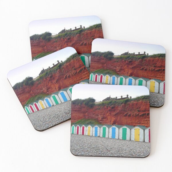 Item preview, Budleigh Salterton Beach Huts Jurassic Coast designed and sold by AndyEvansPhotos.
