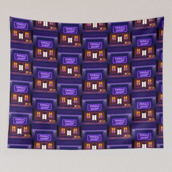 Item preview, Magic Shop 16-Bit Pixel Art Cozy Retro Gaming Night Graphic designed and sold by Gameshalah's Designs Hub.