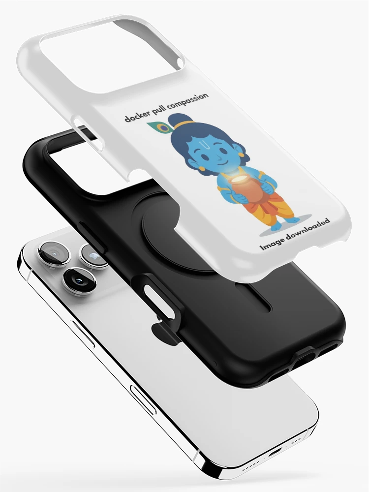 Thumbnail 2 of 4, iPhone Case, docker pull compassion | Docker Developer Sticker | DevOps Tech Humor designed and sold by BhaktiByte.