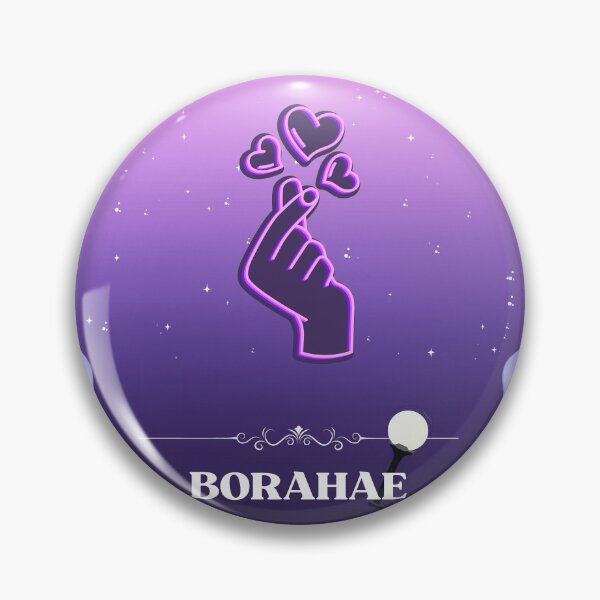 Item preview, Borahae Finger Heart I Purple You Kpop Glowing Purple Aesthetic designed and sold by Gameshalah's Designs Hub.