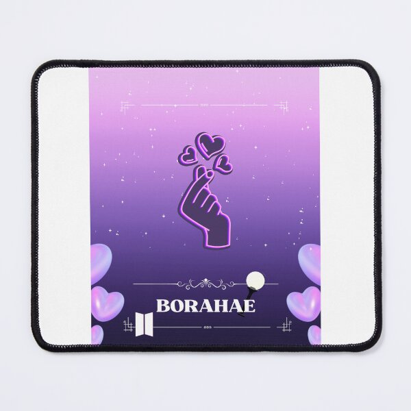 Item preview, Borahae Finger Heart I Purple You Kpop Glowing Purple Aesthetic designed and sold by Gameshalah's Designs Hub.