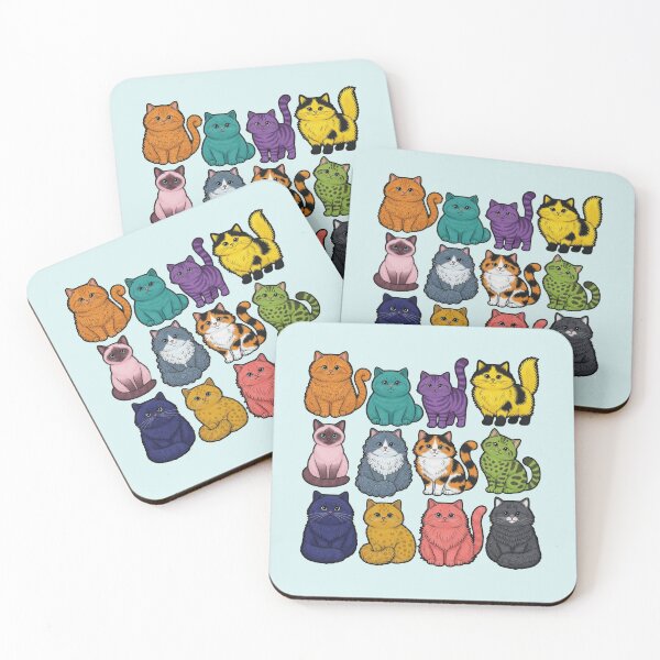 Item preview, Cute Colorful Cats Sticker Pack – Kawaii Cartoon Cat Collection designed and sold by JAMESAMORN.