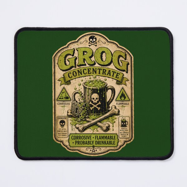 Item preview, Grog Concentrate Corrosive Warning Label designed and sold by agearb.