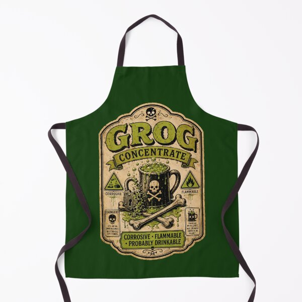Item preview, Grog Concentrate Corrosive Warning Label designed and sold by agearb.