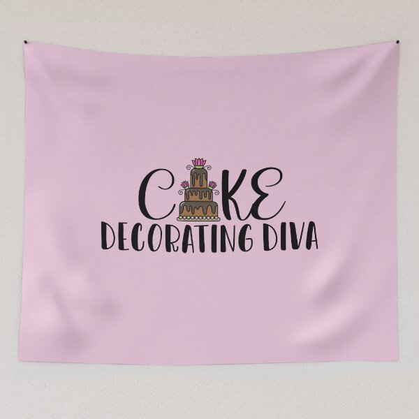 Item preview, Cake Decorating Diva (on Pink) designed and sold by PawsitiveMum3.