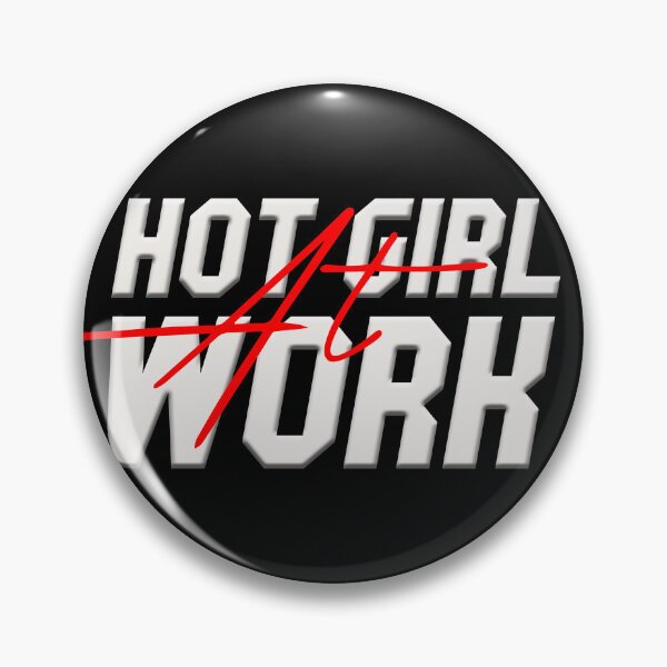 Item preview, hot girl at work y2k aesthetic quote Sticker designed and sold by Baka Collective.