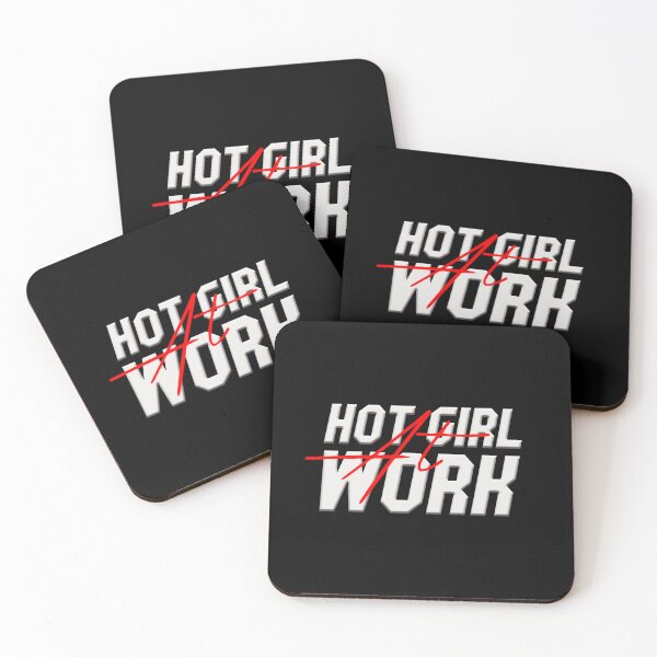 Item preview, hot girl at work y2k aesthetic quote Sticker designed and sold by Baka Collective.