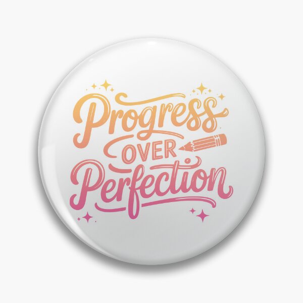 Item preview, Progress Over Perfection – Colorful Gradient Teacher Growth Mindset Quote designed and sold by PalleteCreation.