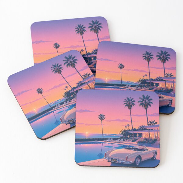 Item preview, California Daydream Poolside Sunset designed and sold by rebekawood.