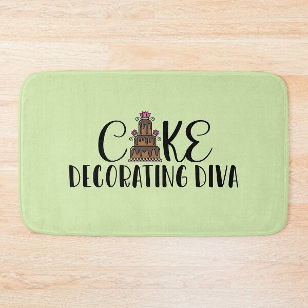 Item preview, Cake Decorating Diva (on Green) designed and sold by PawsitiveMum3.