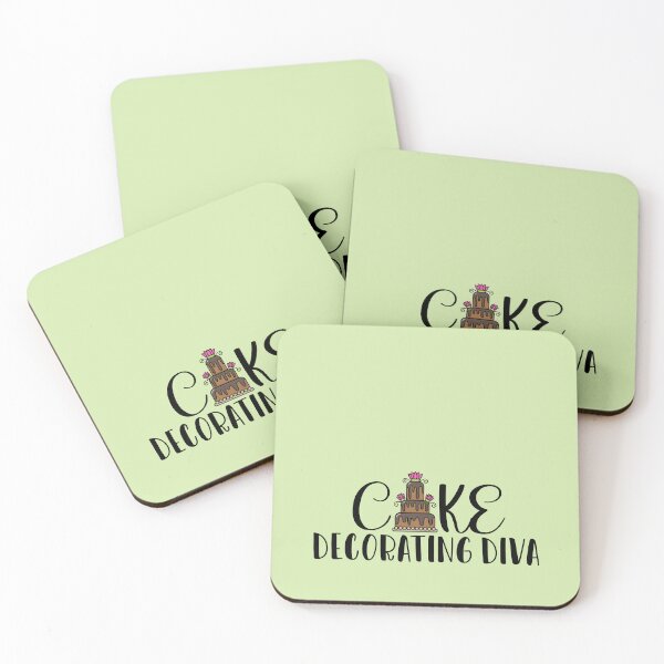 Item preview, Cake Decorating Diva (on Green) designed and sold by PawsitiveMum3.