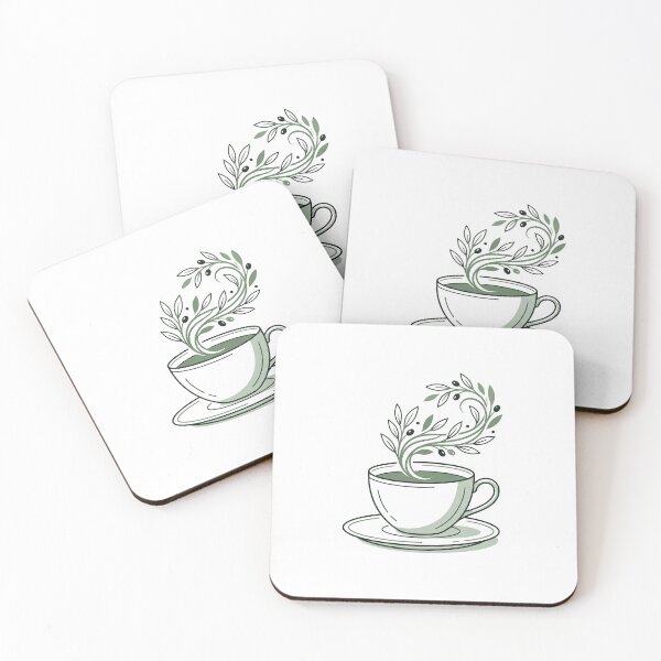 Item preview, Minimalist Tea and Olive Branch - Aesthetic Organic Art designed and sold by MissoStudio.