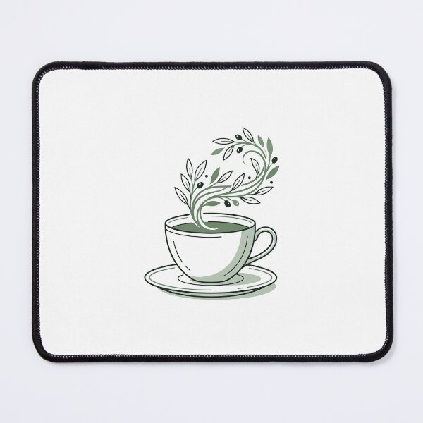 Item preview, Minimalist Tea and Olive Branch - Aesthetic Organic Art designed and sold by MissoStudio.