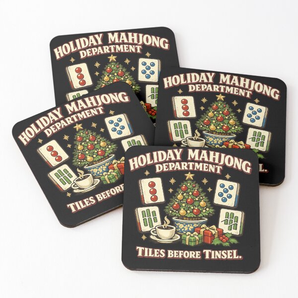 Item preview, Holiday Mahjong Department - Funny Christmas Mahjong designed and sold by Concrete Coffee Studio.