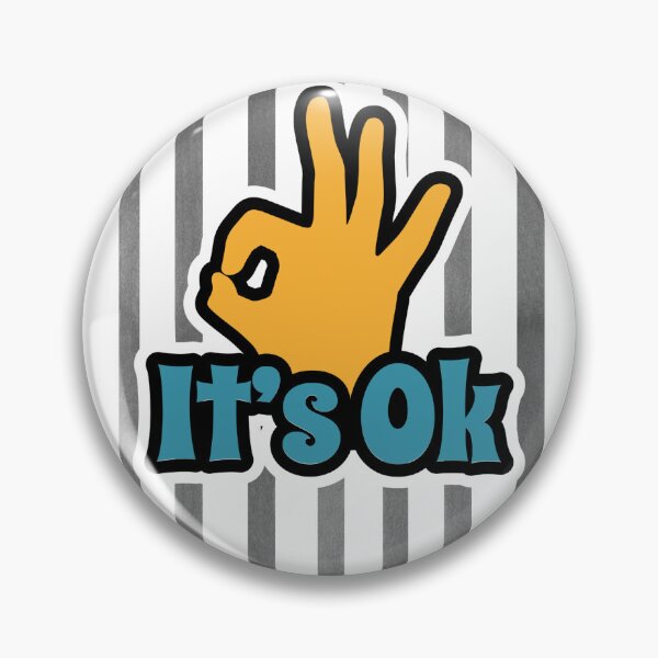 Item preview, It's OK Hand Sign Sticker | Positive Vibes Retro Typography Design designed and sold by jiaaz84.