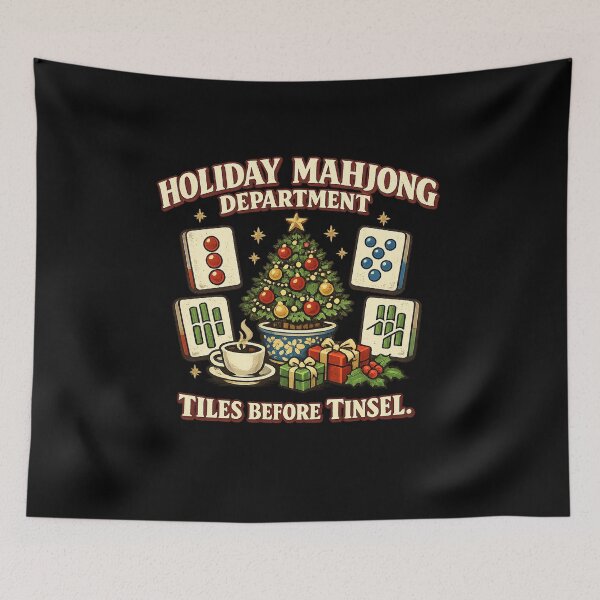 Item preview, Holiday Mahjong Department - Funny Christmas Mahjong designed and sold by Concrete Coffee Studio.
