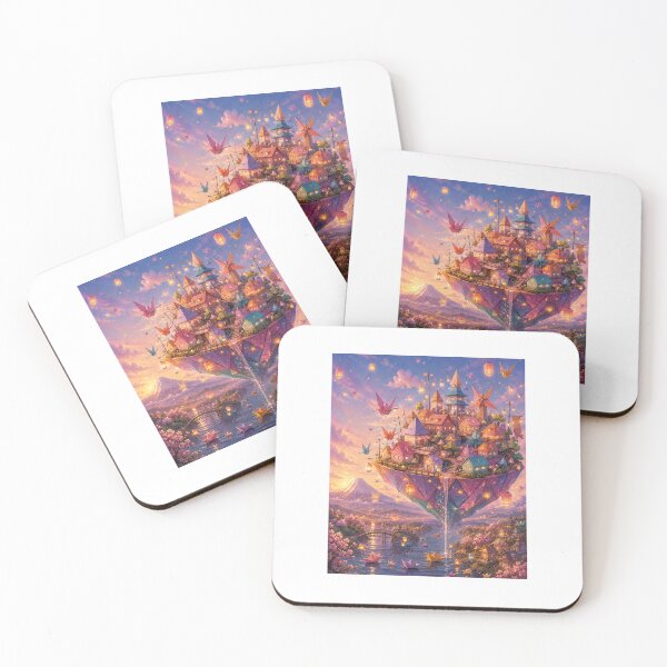 Item preview, Floating Origami City Sticker designed and sold by blossomfun.