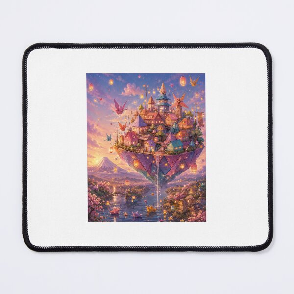 Item preview, Floating Origami City Sticker designed and sold by blossomfun.