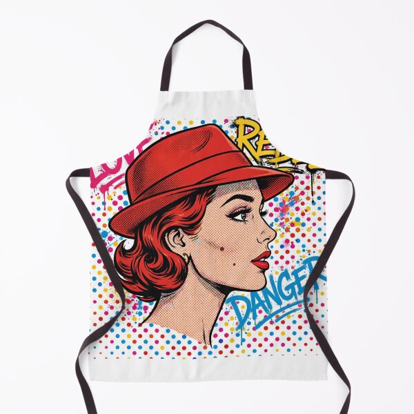 Item preview, LOVE REBEL DANGER - Pop Art Redhead Street Girl designed and sold by MAISON SYLVIE.