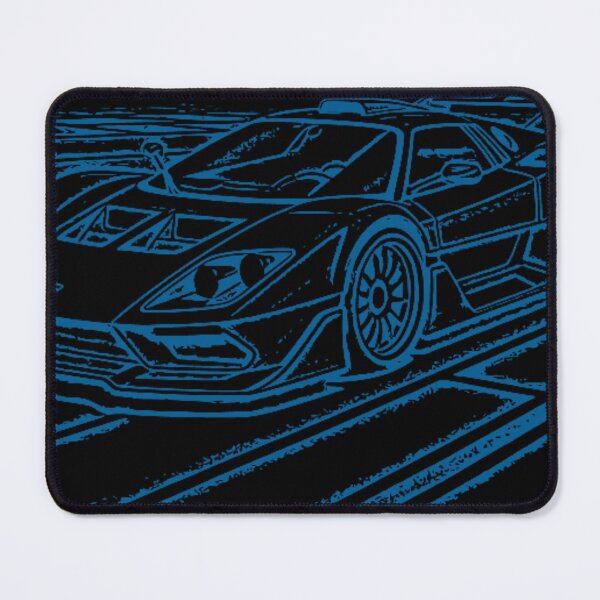 Item preview, Retro Blue Supercar Line Art Automotive Graphic designed and sold by Nexus Space.