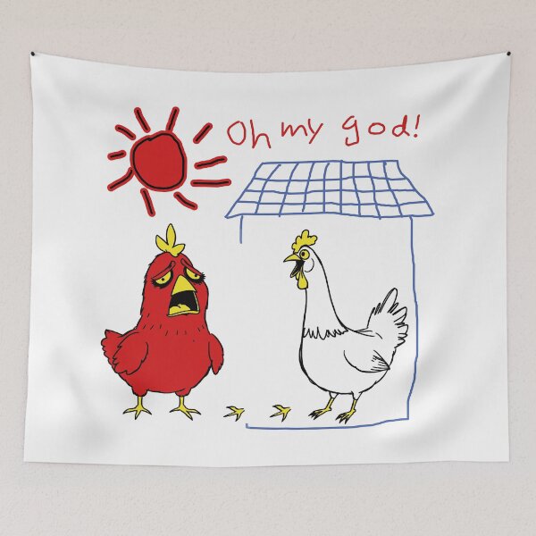 Item preview, Oh My God! Too Hot Outside Chicken Cartoon. designed and sold by EunsooLee.