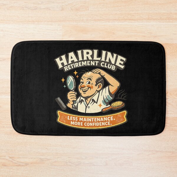 Item preview, Hairline Retirement Club Funny Bald Dad Retro Shirt designed and sold by Concrete Coffee Studio.