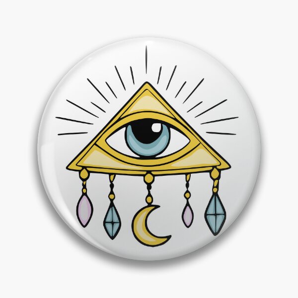 Item preview, All Seeing Eye Witchy Celestial Pendant Illustration designed and sold by Elatedowl.