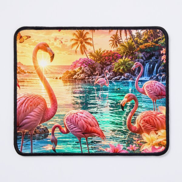 Item preview, Tropical Flamingo Lagoon designed and sold by Gold&pixels.
