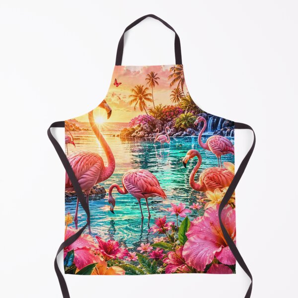 Artikelvorschau, Tropische Flamingo-Lagune entworfen und verkauft von Gold&pixels.