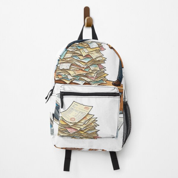 Item preview, Accountant balancing mountains of receipts designed and sold by DVerse Studio.