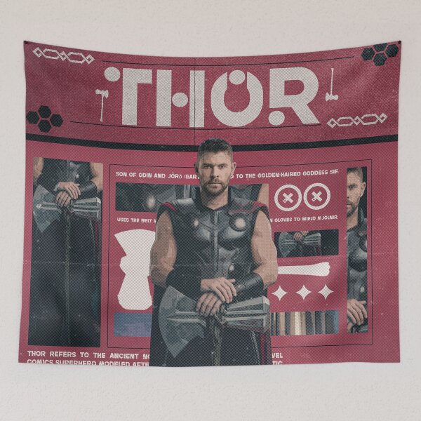 Item preview, Thor - Chris Hemsworth Stormbreaker Crimson Graphic Art designed and sold by Shopunte.