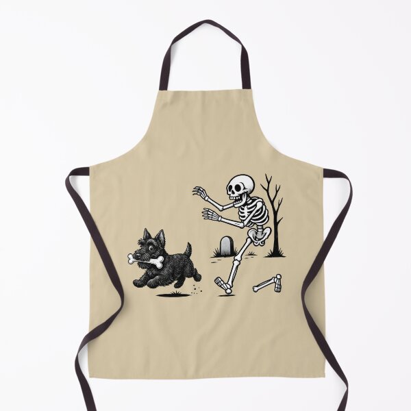 Item preview, Funny Skeleton Chasing Dog Shirt, Halloween Scottie Dog Graphic Tee, Bone Thief Puppy Vintage Spooky Gift, Comfort Colors designed and sold by Phirivey.