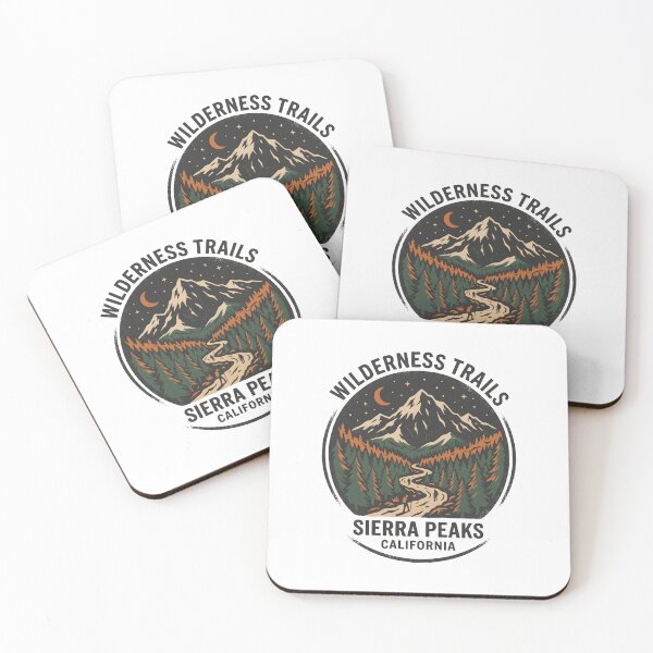 Item preview, Wilderness Trails Sierra Peaks California Hiking Vintage Emblem designed and sold by MyHappyArtShop.